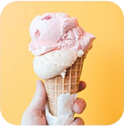 Rose ice cream